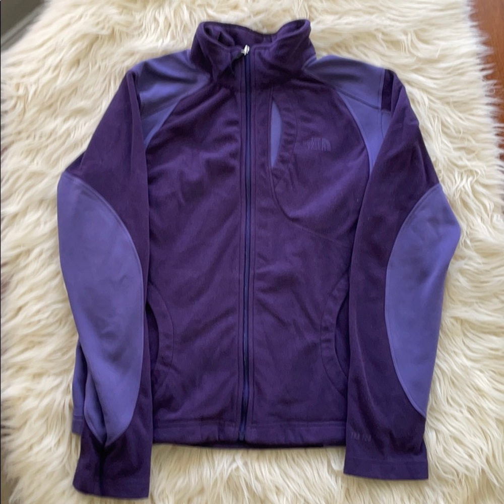 Purple North Face Zip up Jacket